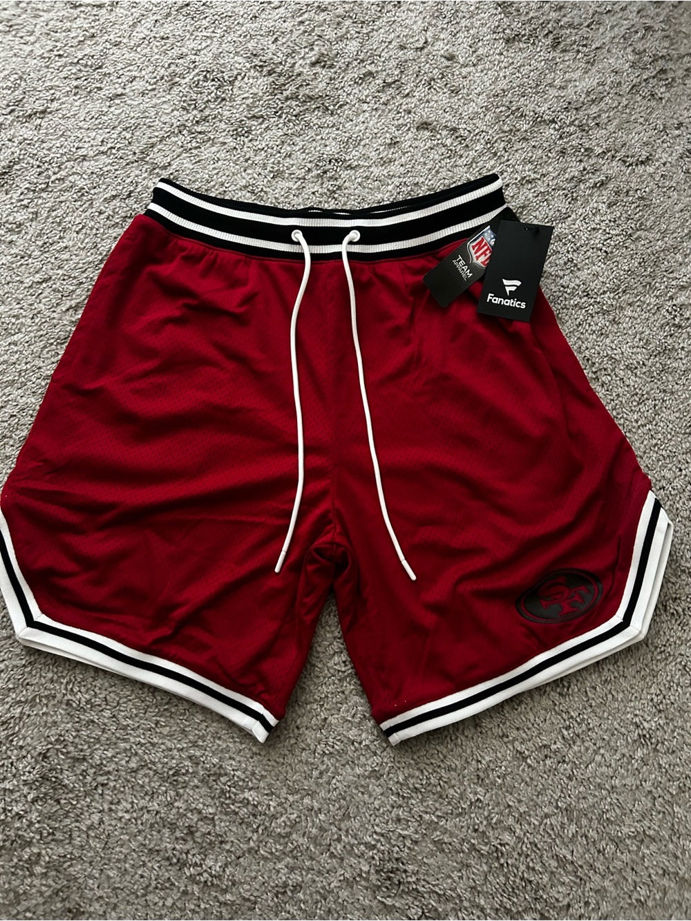 Fanatics Men's Maroon Athletic Mesh Shorts with Black & White Waistband